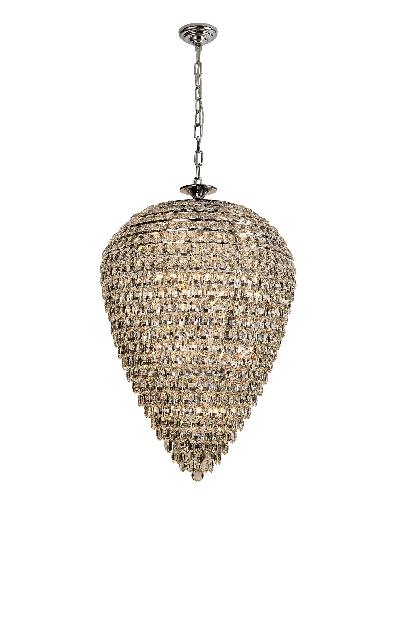 IL32848  Coniston Acorn Pendant 25 Light Polished Chrome